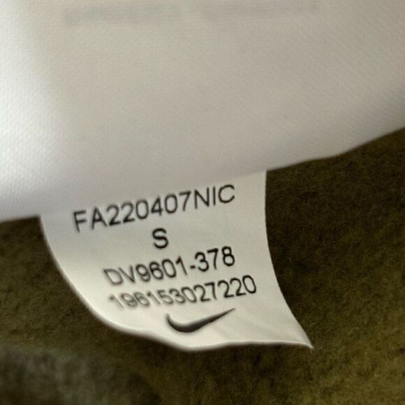 Nike Hoodie Dark Olive AOP Sportswear Club Fleece Embroidered Logo mens small - Picture 5 of 9